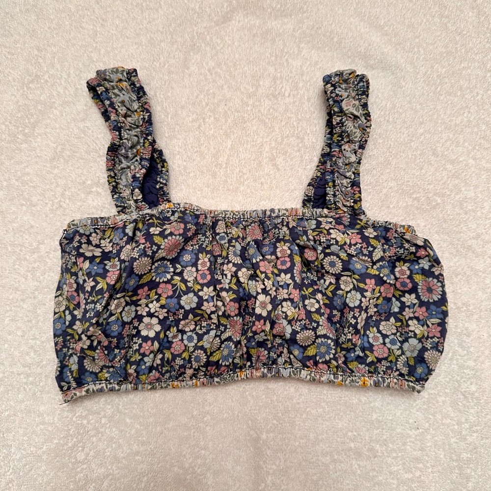 American Eagle Outfitters Floral Top with Ruffled Details